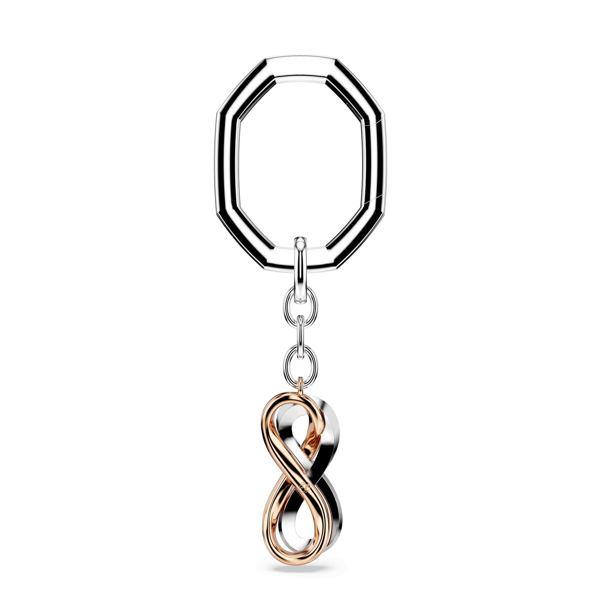 Key ring, Infinity, White, Mixed metal finish 5687996
