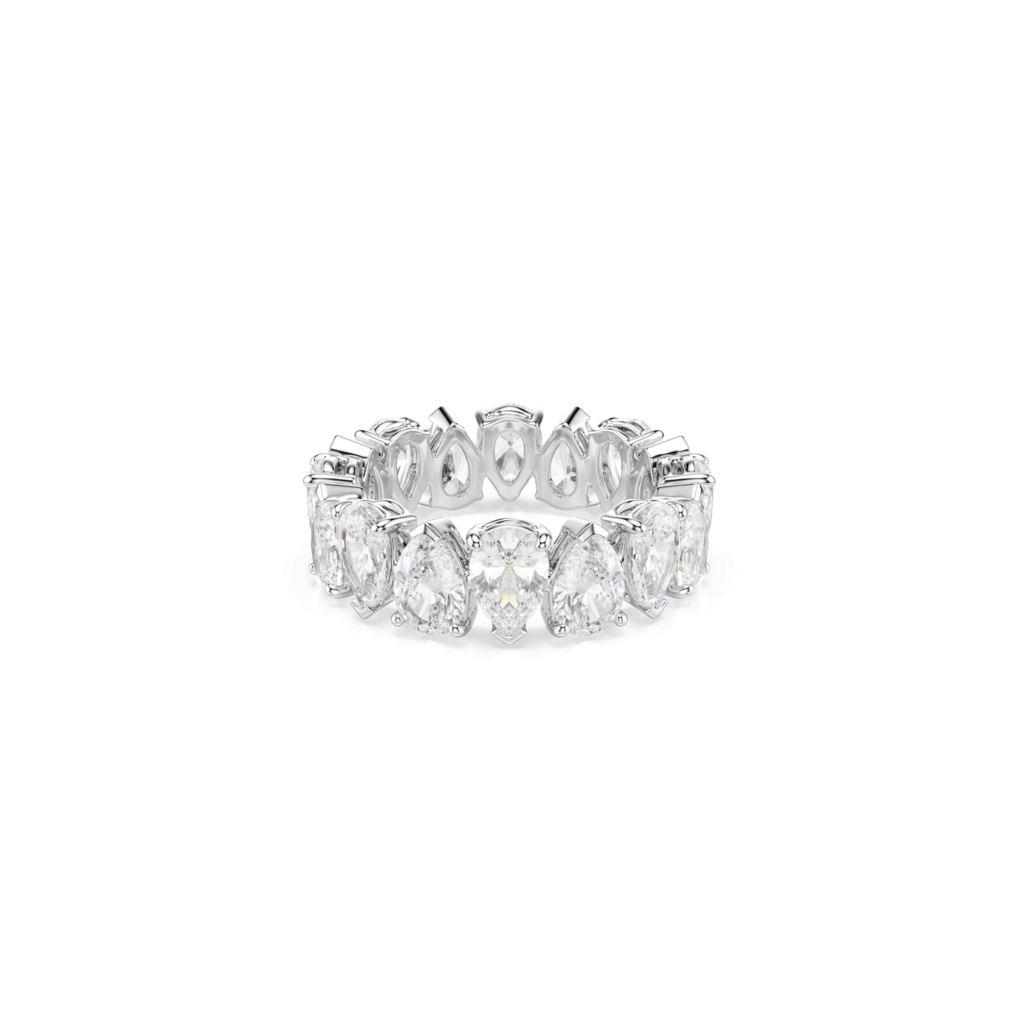 Matrix Vittore ring, Pear cut, White, Silver-tone finish 5689468