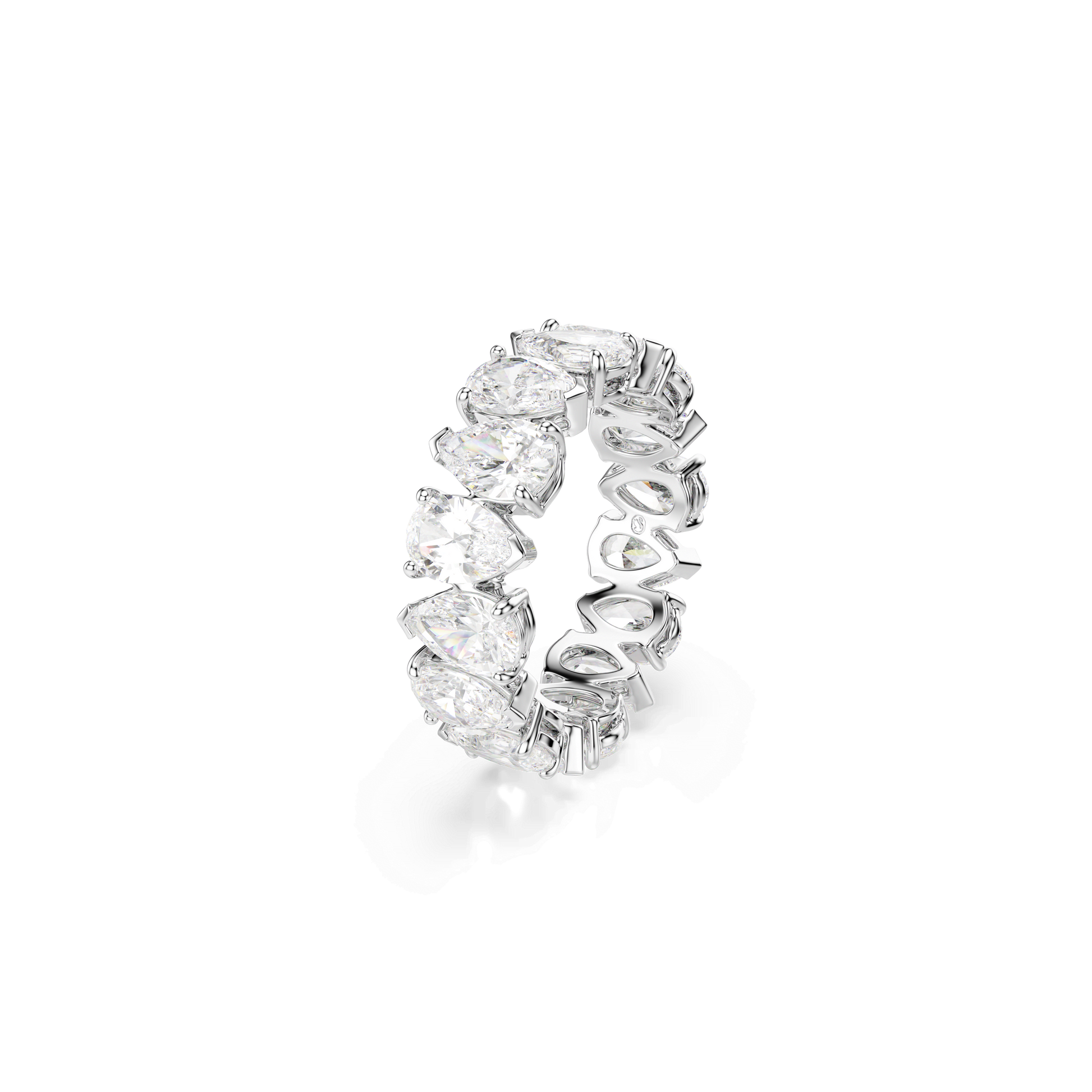 Matrix Vittore ring, Pear cut, White, Silver-tone finish 5689469