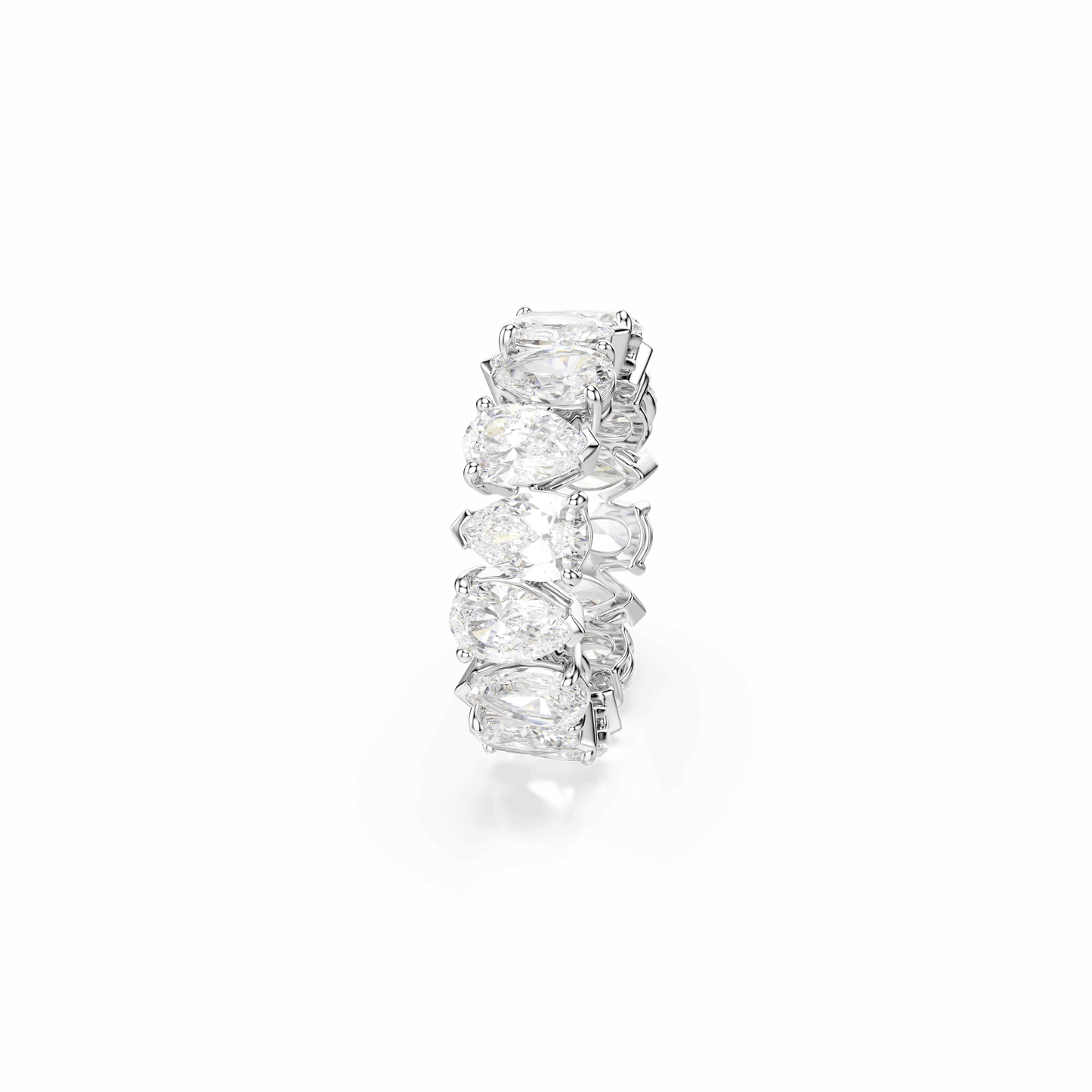 Matrix Vittore ring, Pear cut, White, Silver-tone finish 5689469