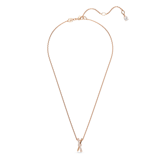 Hyperbola pendant, Mixed cuts, Twist, White, Rose gold-tone plated 5689788
