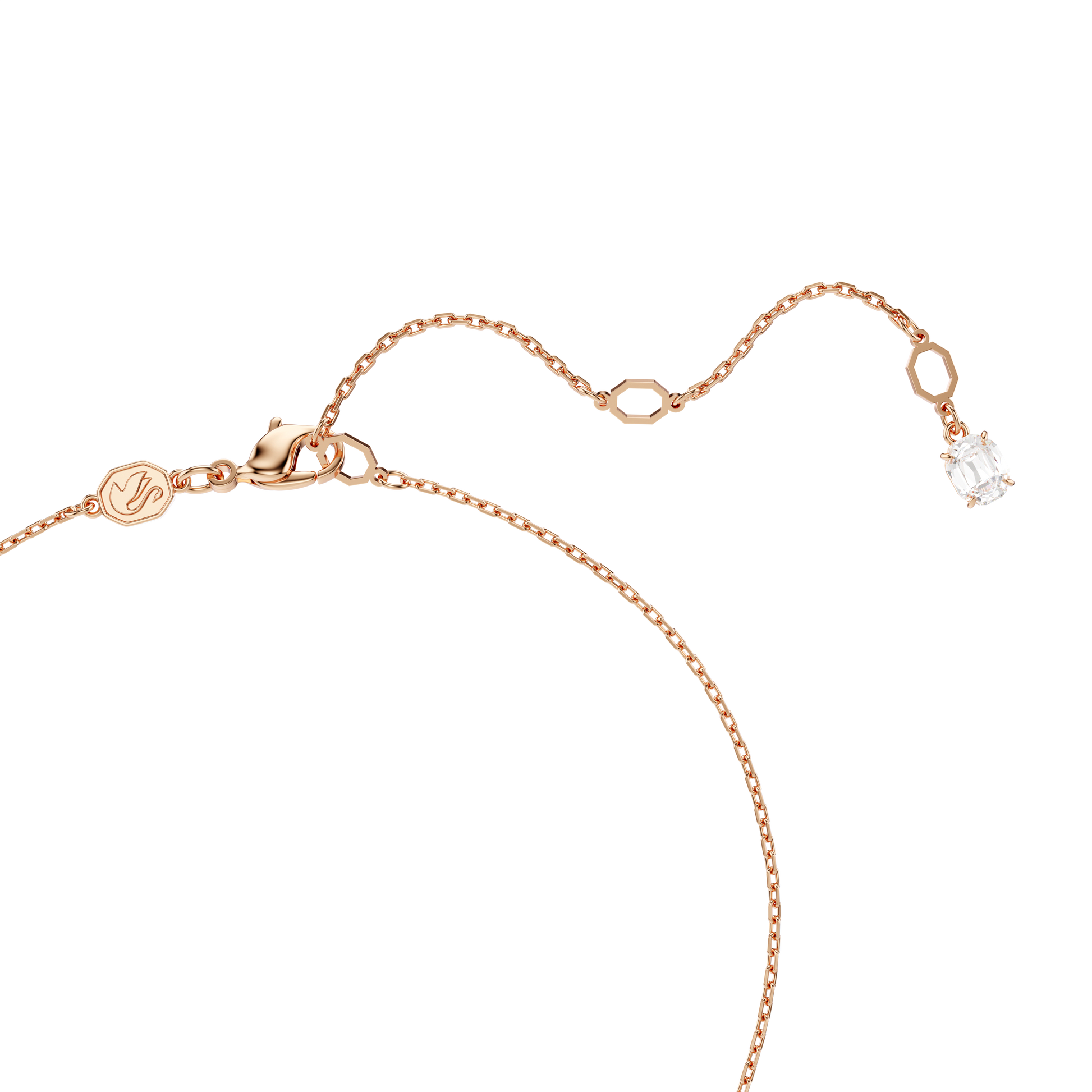 Hyperbola pendant, Mixed cuts, Twist, White, Rose gold-tone plated 5689788