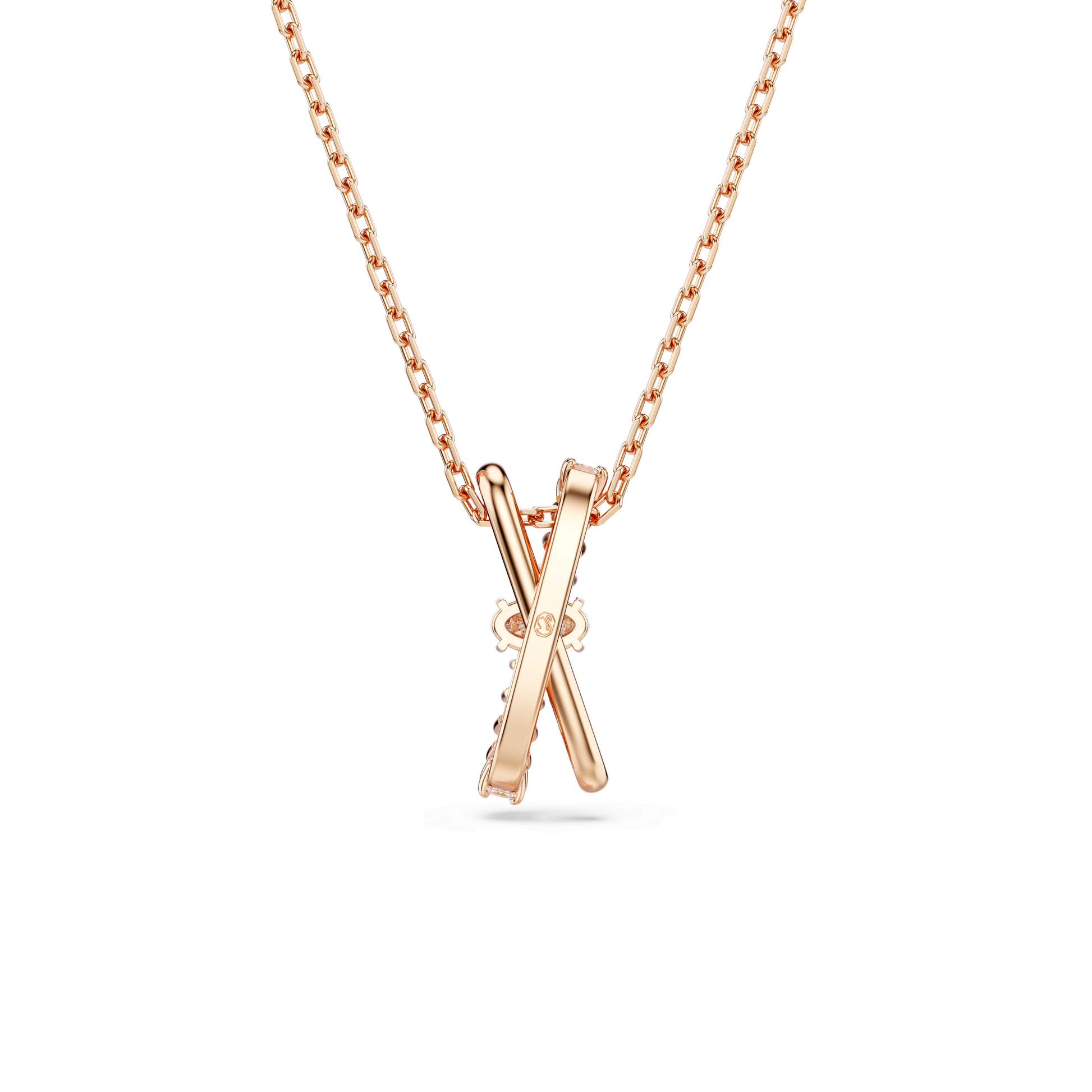 Hyperbola pendant, Mixed cuts, Twist, White, Rose gold-tone plated 5689788