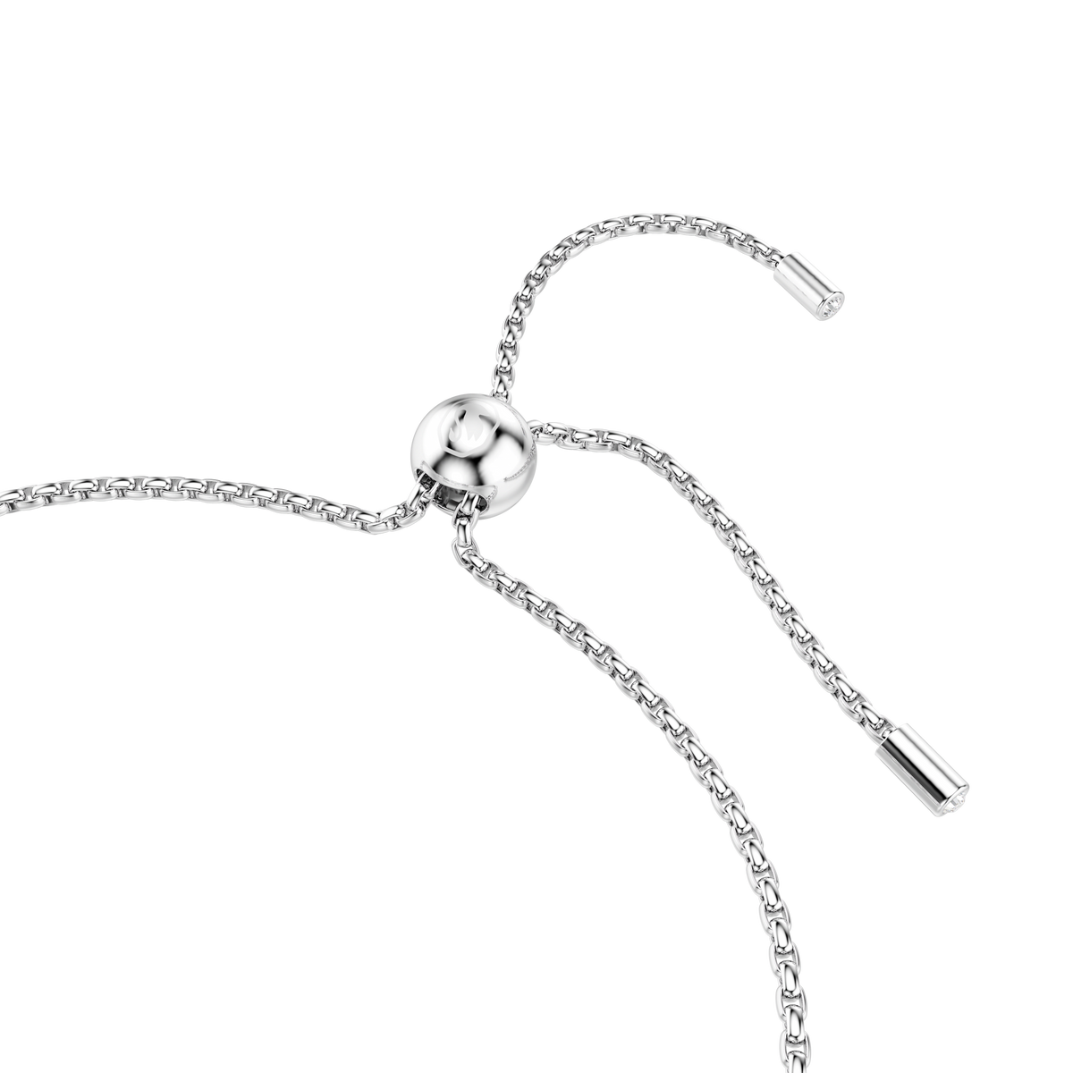 Swarovski Matrix bracelet, Gradient of round cuts, White, Rhodium ...