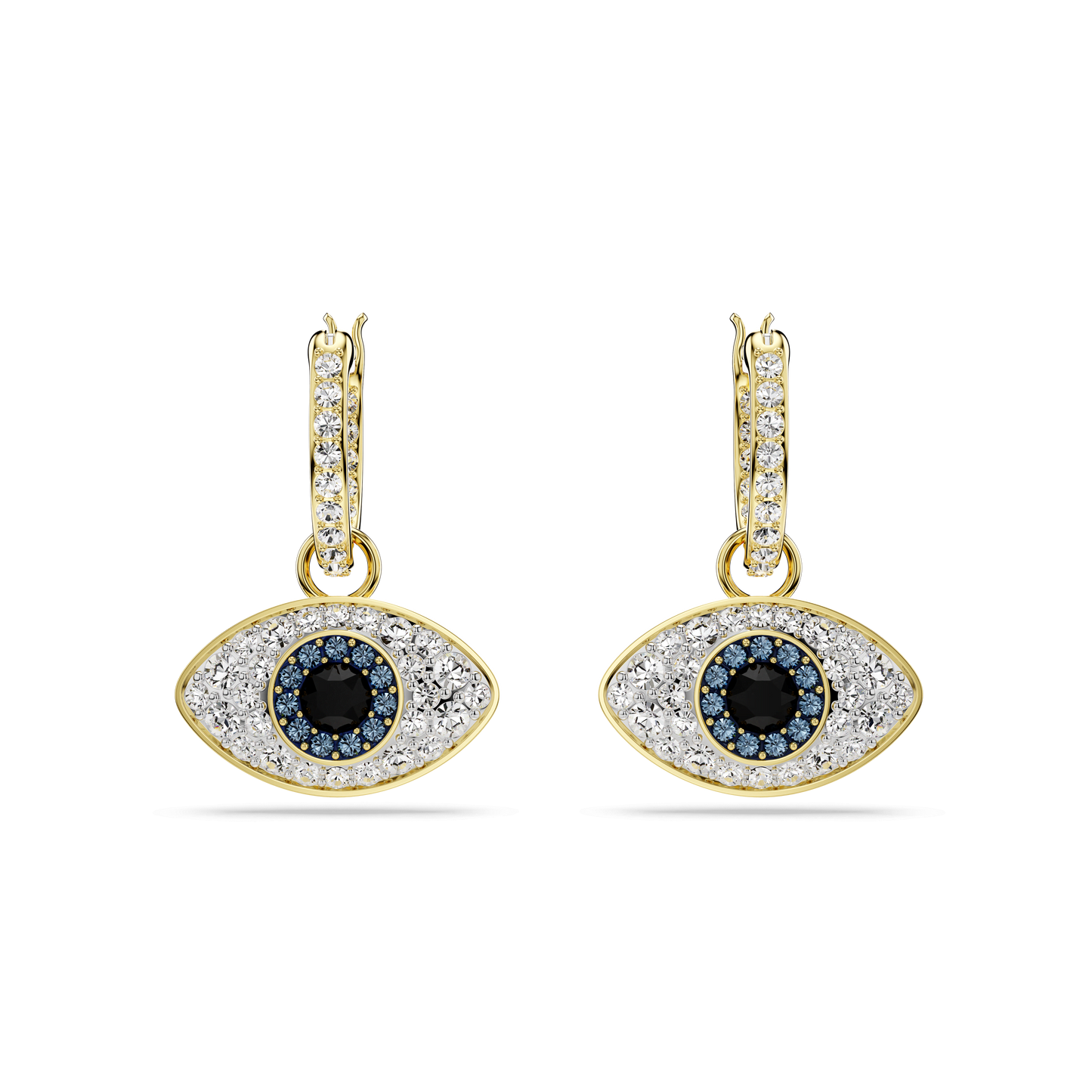 Symbolica drop earrings, Evil eye, Blue, Gold-tone plated 5692163