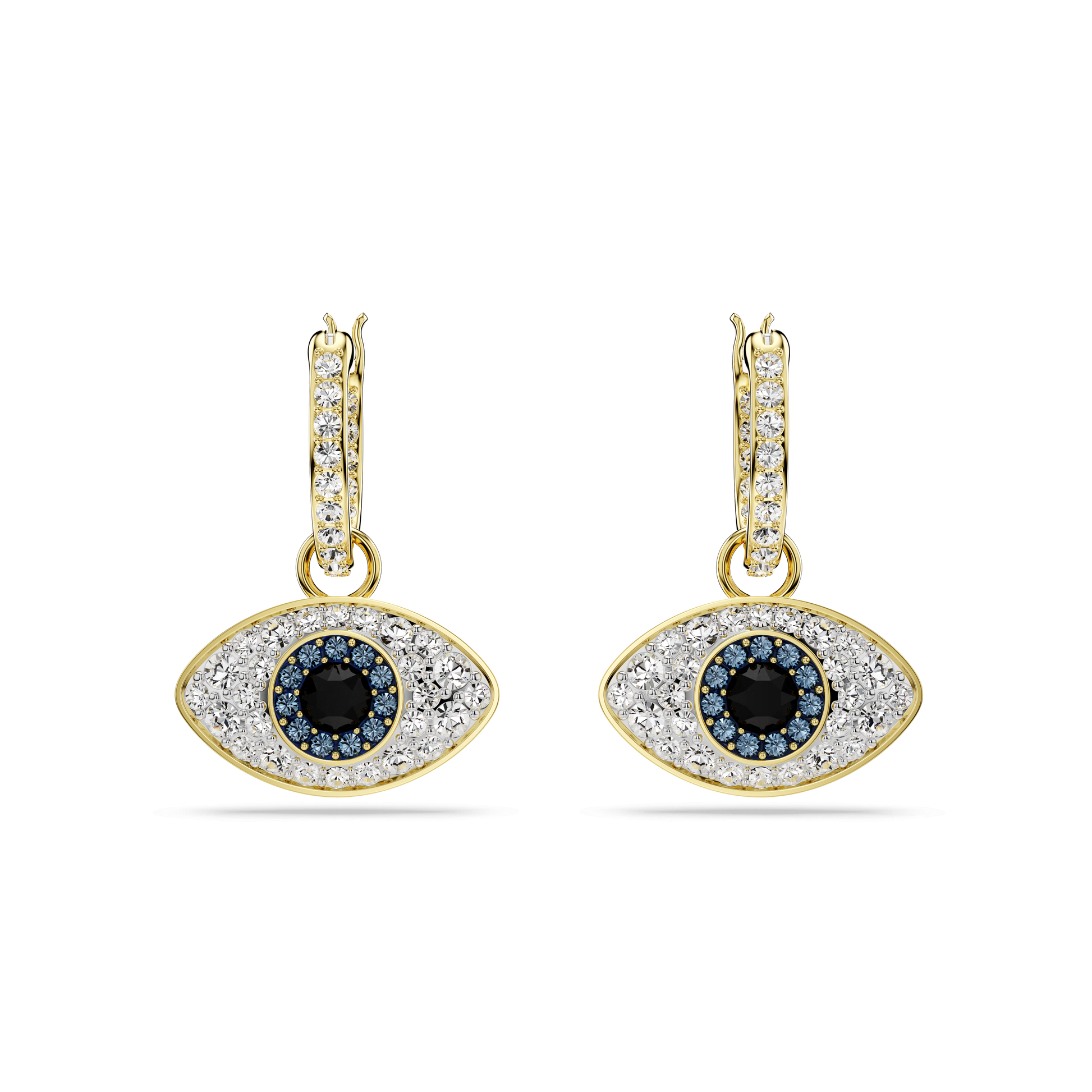 Symbolica drop earrings, Evil eye, Blue, Gold-tone plated 5692163