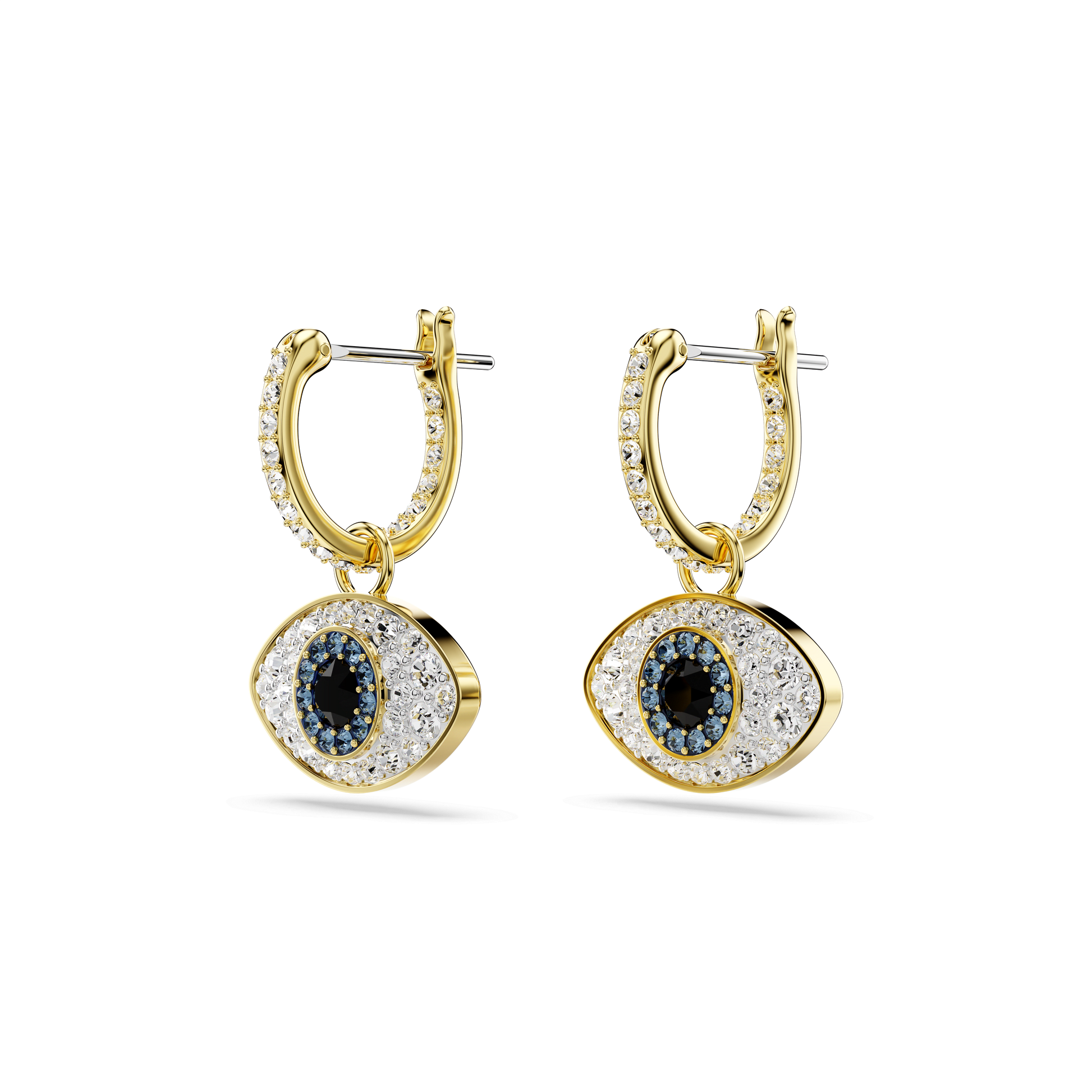 Symbolica drop earrings, Evil eye, Blue, Gold-tone plated 5692163