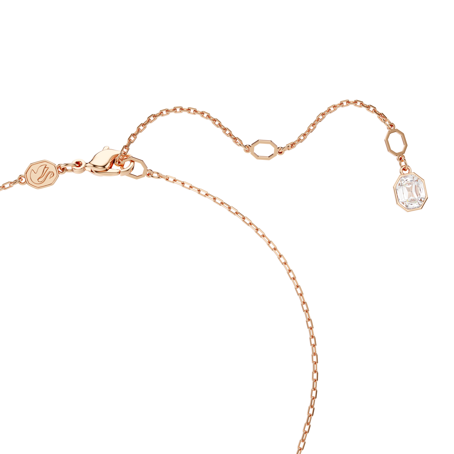 Dextera pendant, Round cut, White, Rose gold-tone plated 5692257