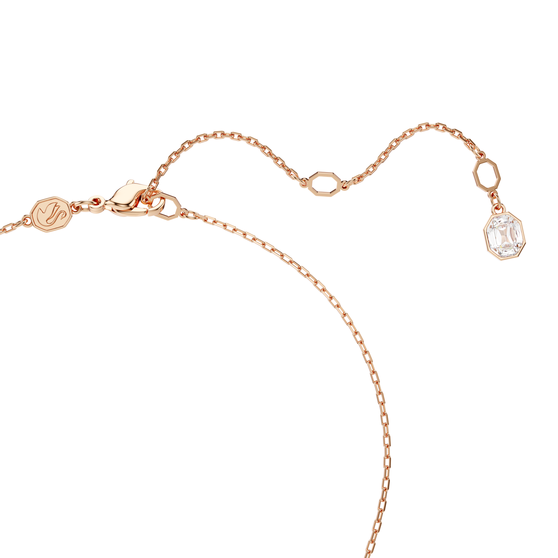 Dextera pendant, Round cut, White, Rose gold-tone plated 5692257