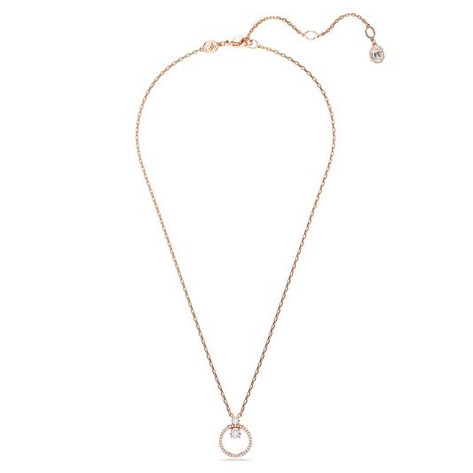 Constella pendant, Pavé, Round cut, White, Rose gold-tone plated 5692266