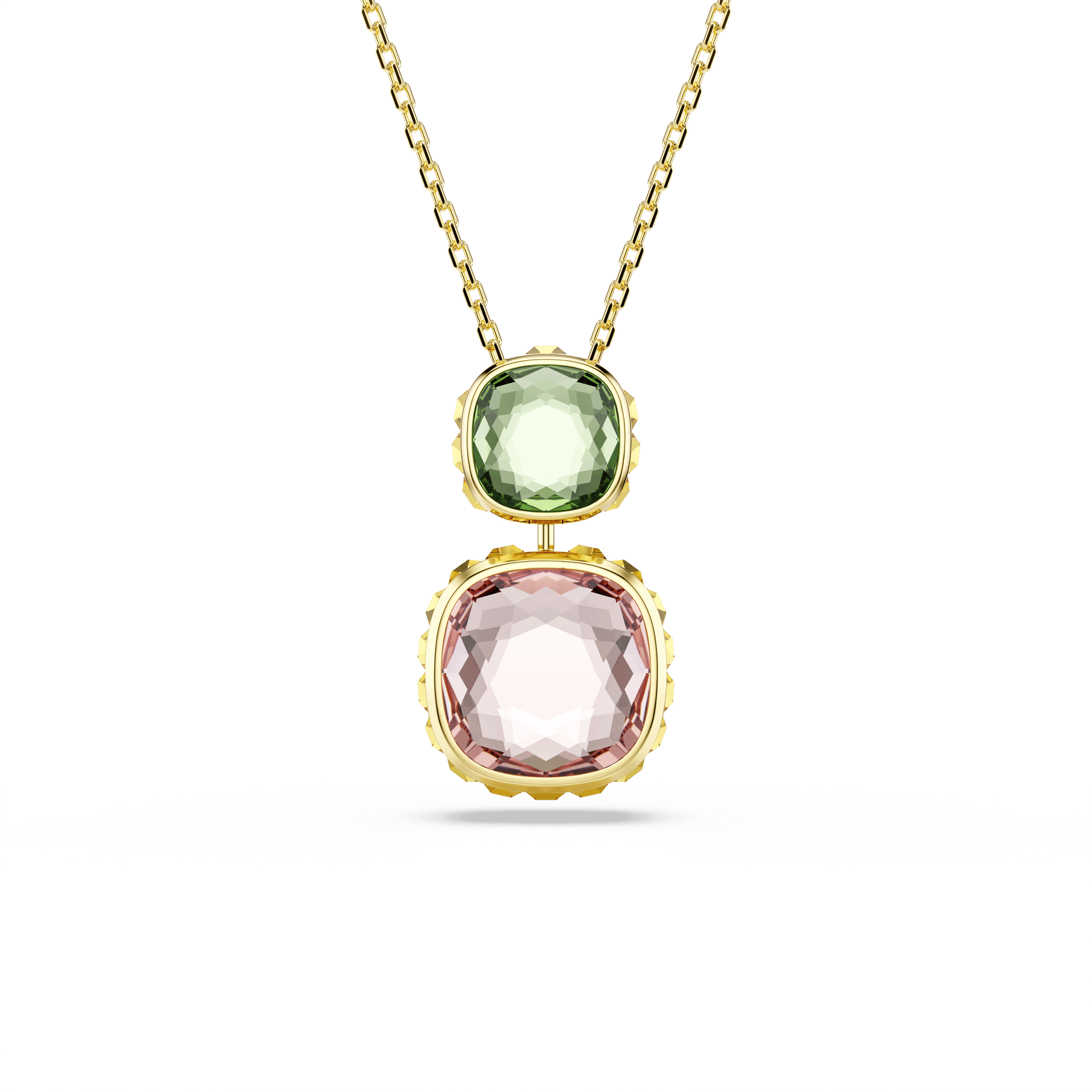 Chroma pendant, Cushion cut, Multicolored, Gold-tone plated 5692496