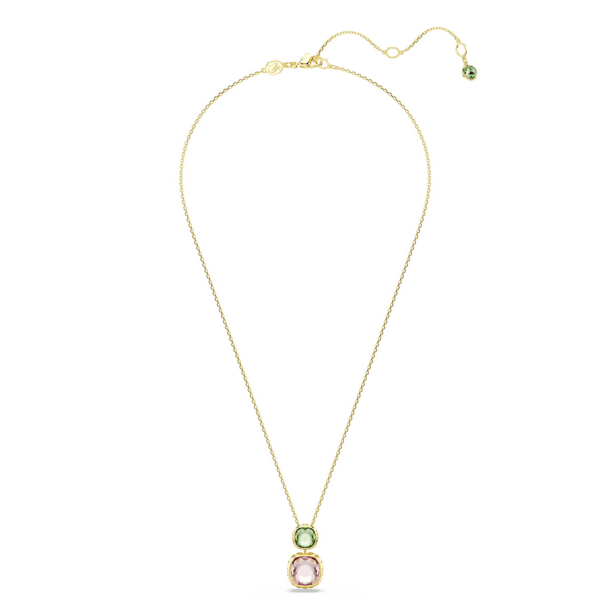 Chroma pendant, Cushion cut, Multicolored, Gold-tone plated 5692496