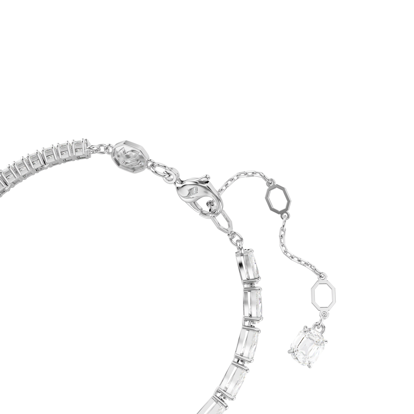 Matrix bracelet, Mixed cuts, White, Rhodium plated 5693154