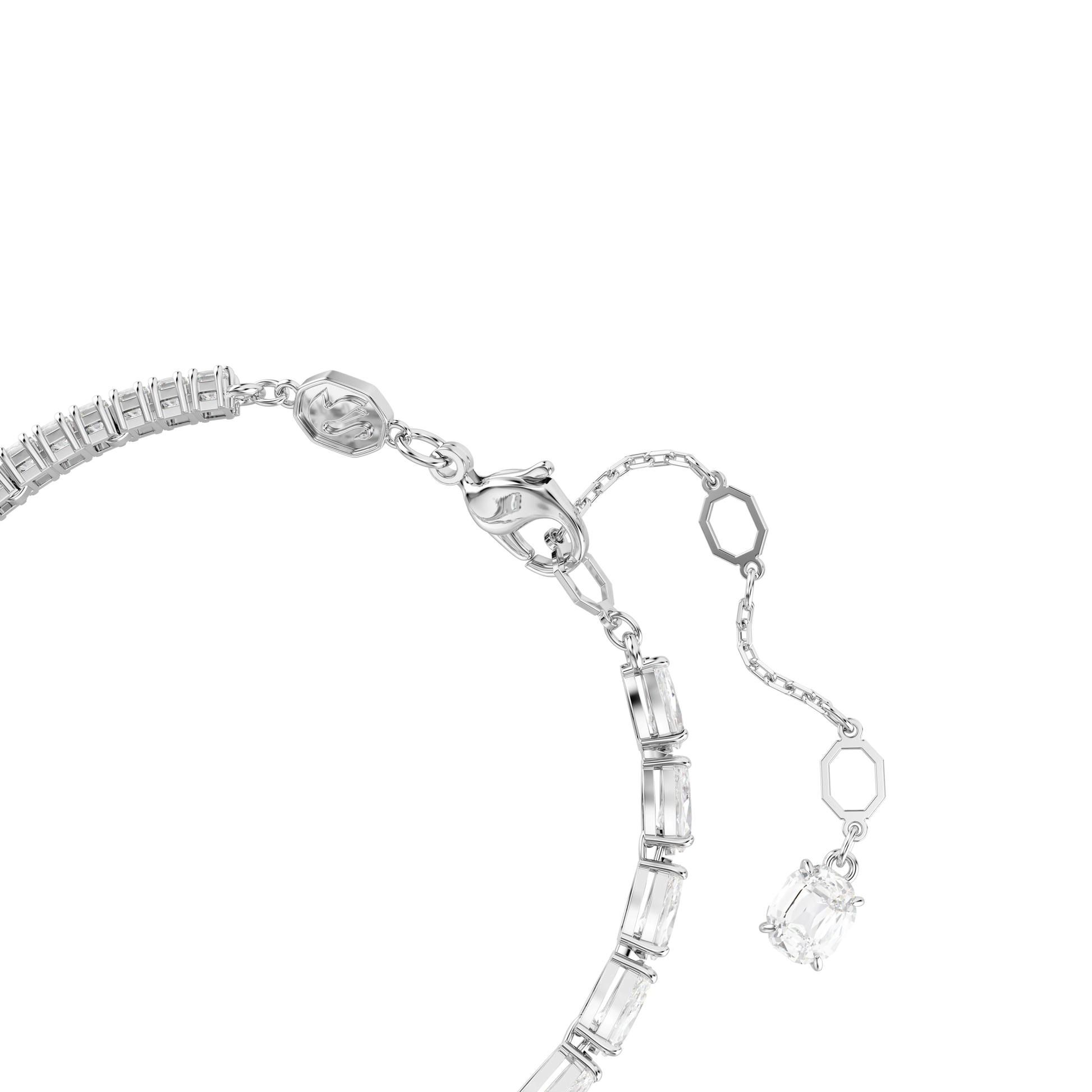 Matrix bracelet, Mixed cuts, White, Rhodium plated 5693154