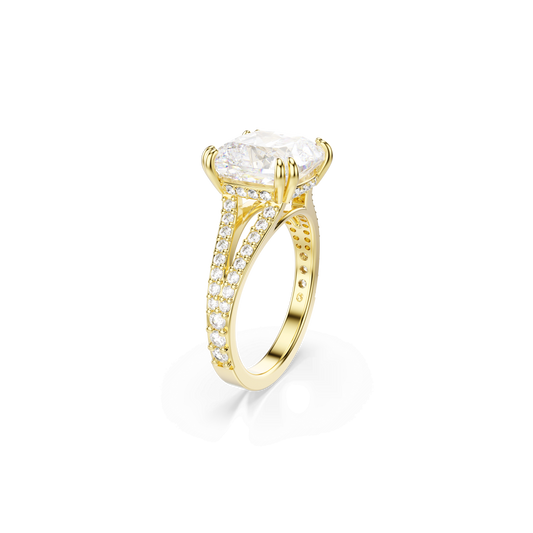 Stilla cocktail ring, Square cut, Pavé, White, Gold-tone plated 5693502