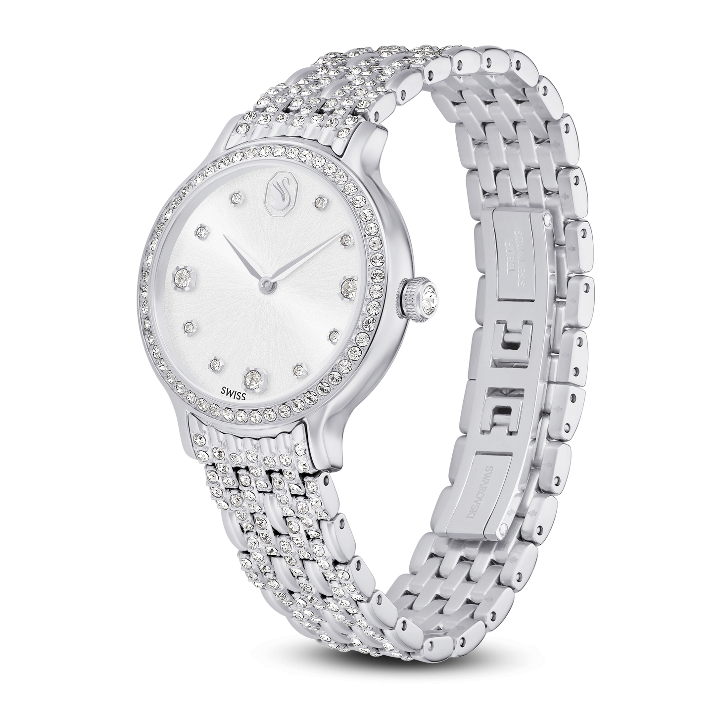Imber watch, Swiss Made, Metal bracelet, Silver tone, Stainless Steel 5693634