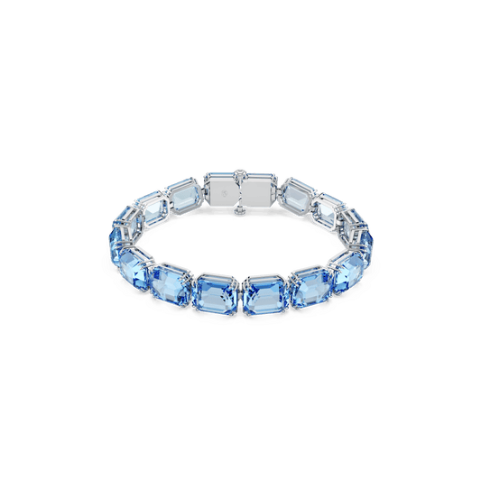 Millenia bracelet, Octagon cut, Color gradient, Blue, Rhodium plated 5694135