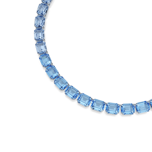 Millenia necklace, Octagon cut, Color gradient, Blue, Rhodium plated 5694136
