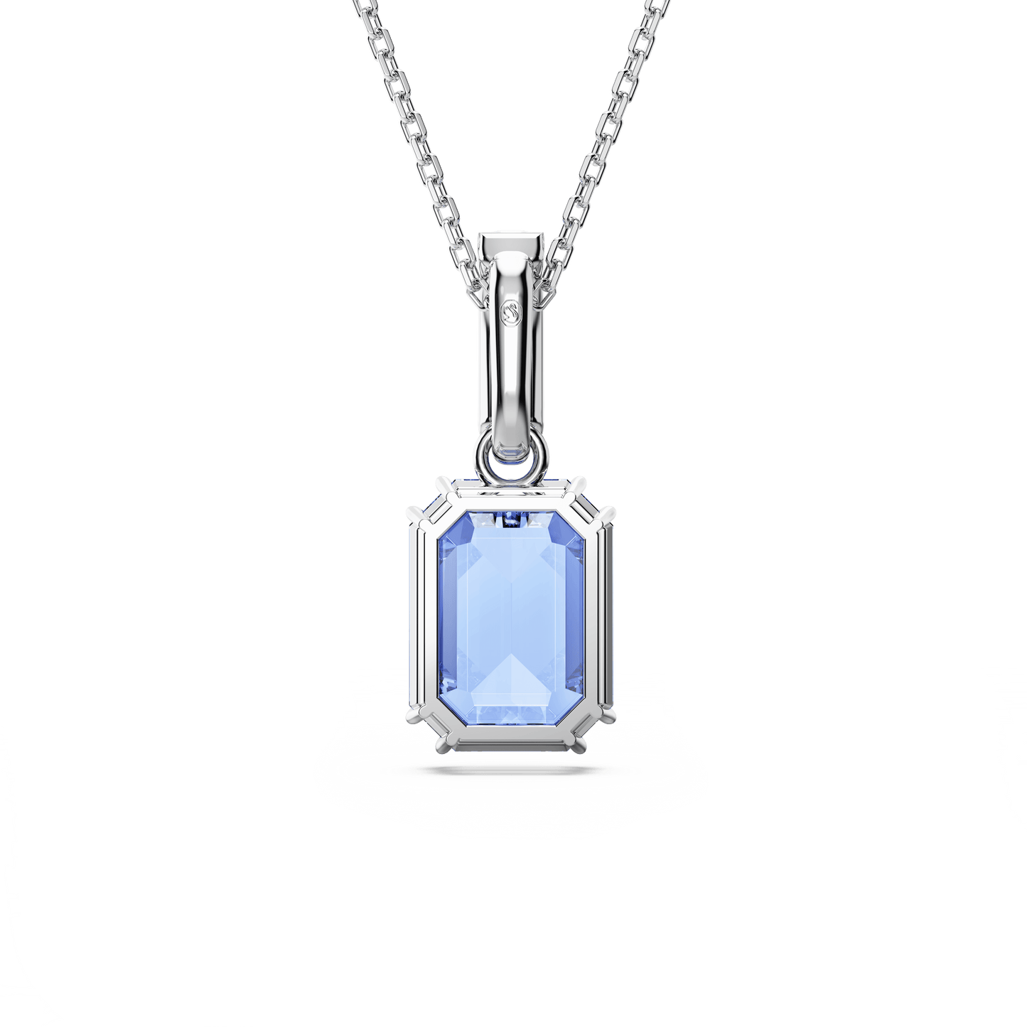Millenia pendant, Octagon cut, Blue, Rhodium plated 5696518