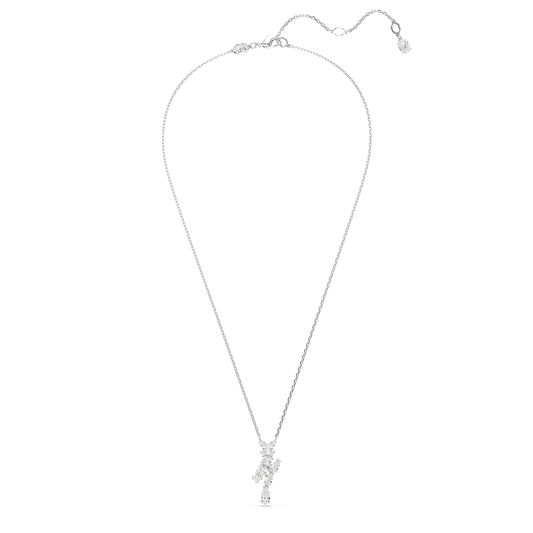 Matrix pendant, Mixed cuts, White, Rhodium plated 5700420