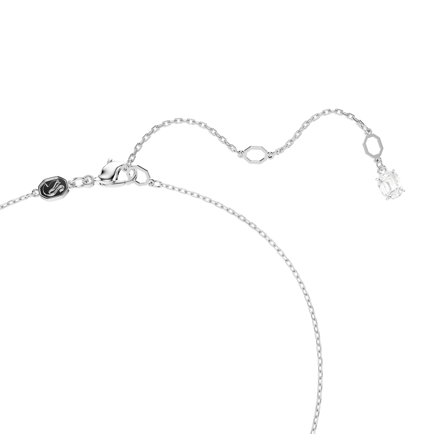 Matrix pendant, Mixed cuts, White, Rhodium plated 5700420