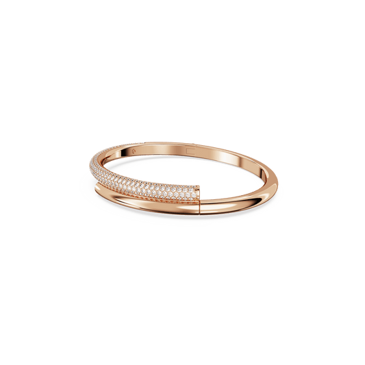 Dextera bangle, Magnetic closure, White, Rose gold-tone plated 5700931