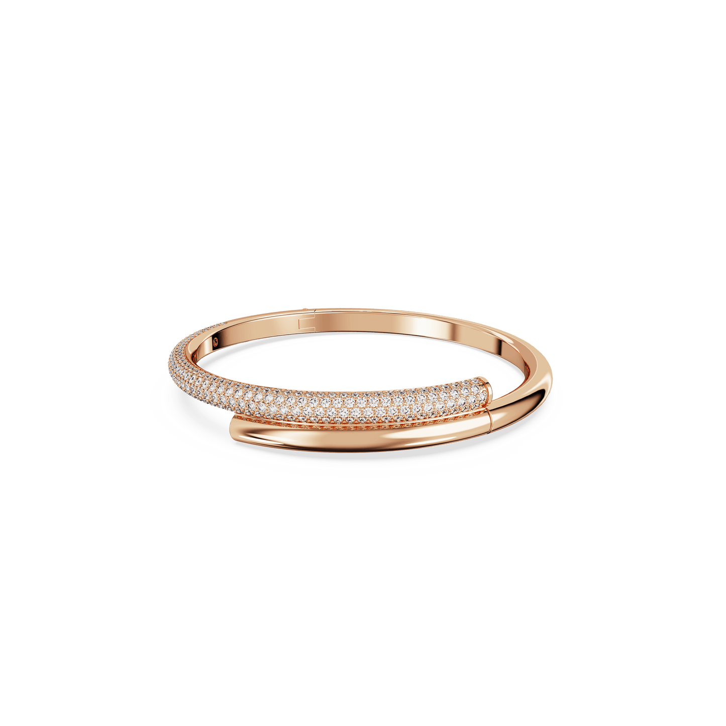 Dextera bangle, Magnetic closure, White, Rose gold-tone plated 5700932