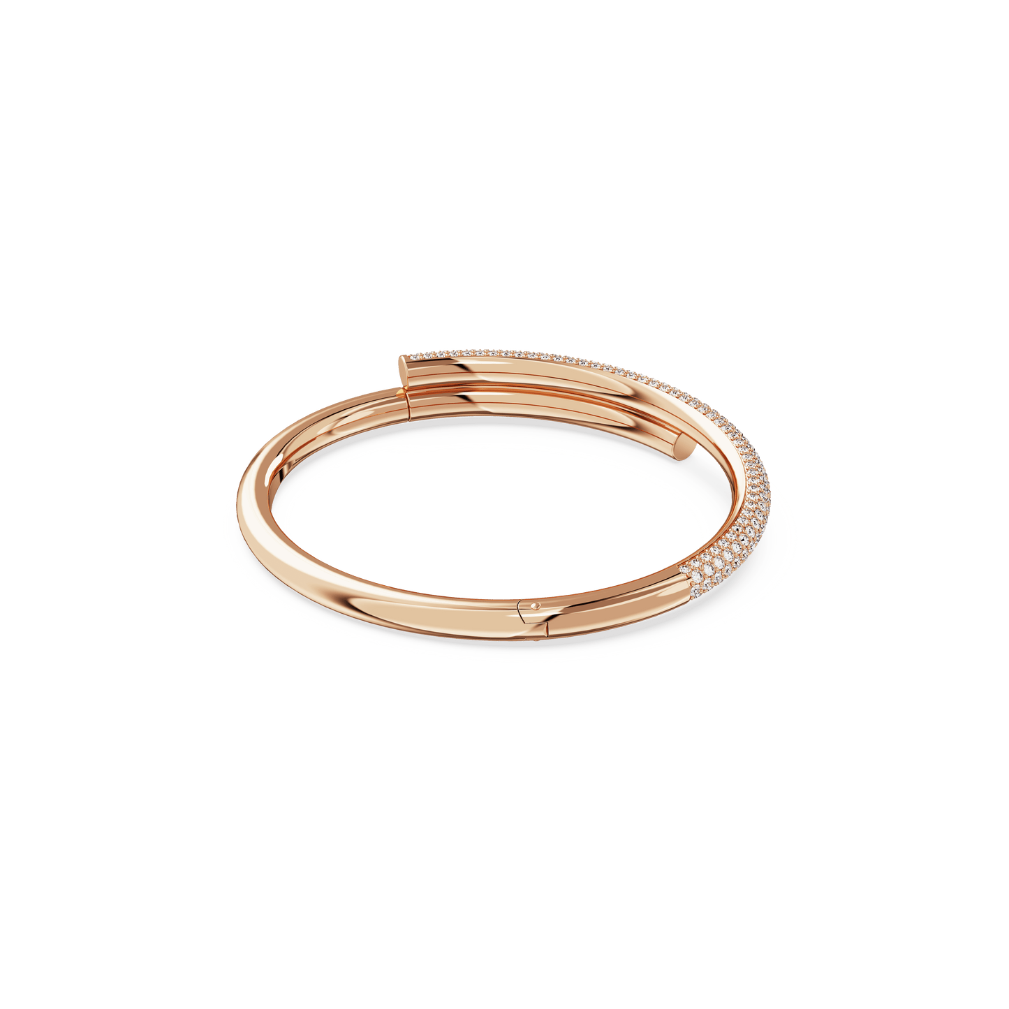 Dextera bangle, Magnetic closure, White, Rose gold-tone plated 5700932