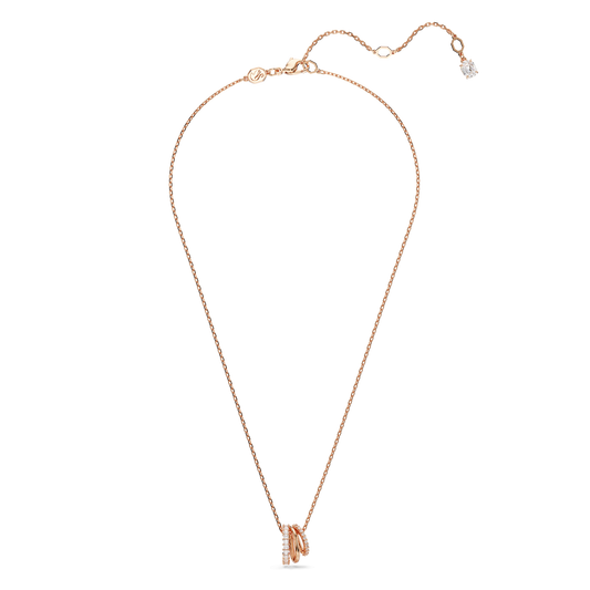 Hyperbola pendant, Mixed cuts, White, Rose gold-tone plated 5701494