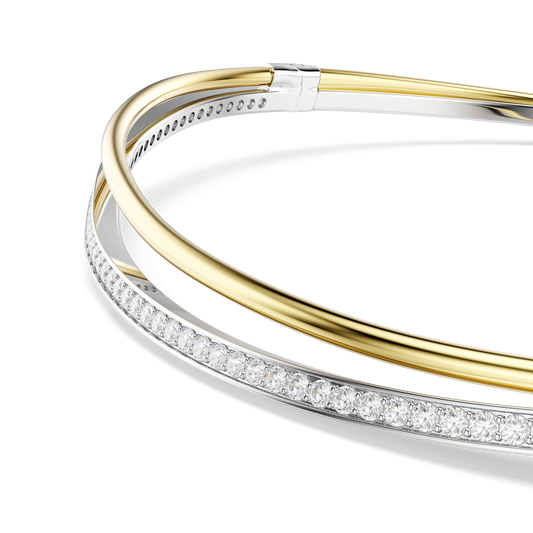Hyperbola choker, Round cut, White, Mixed metal finish 5702408