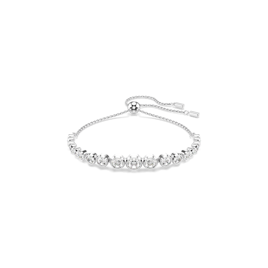 Imber bracelet, Mixed round cuts, White, Rhodium plated 5705451