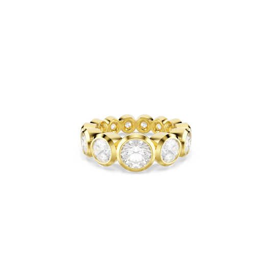 Imber ring, Mixed round cuts, White, Gold-tone plated 5705474