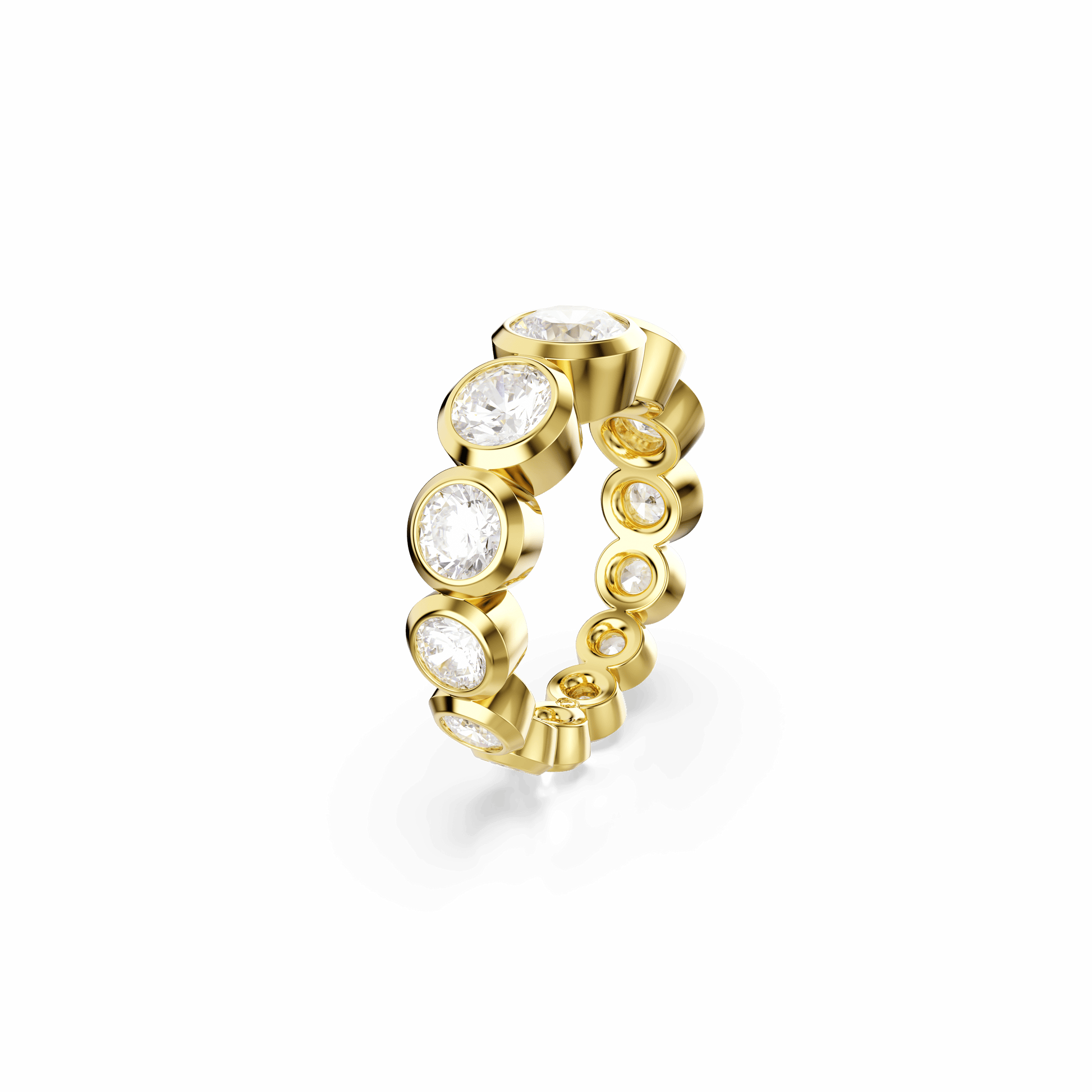 Imber ring, Mixed round cuts, White, Gold-tone plated 5705477