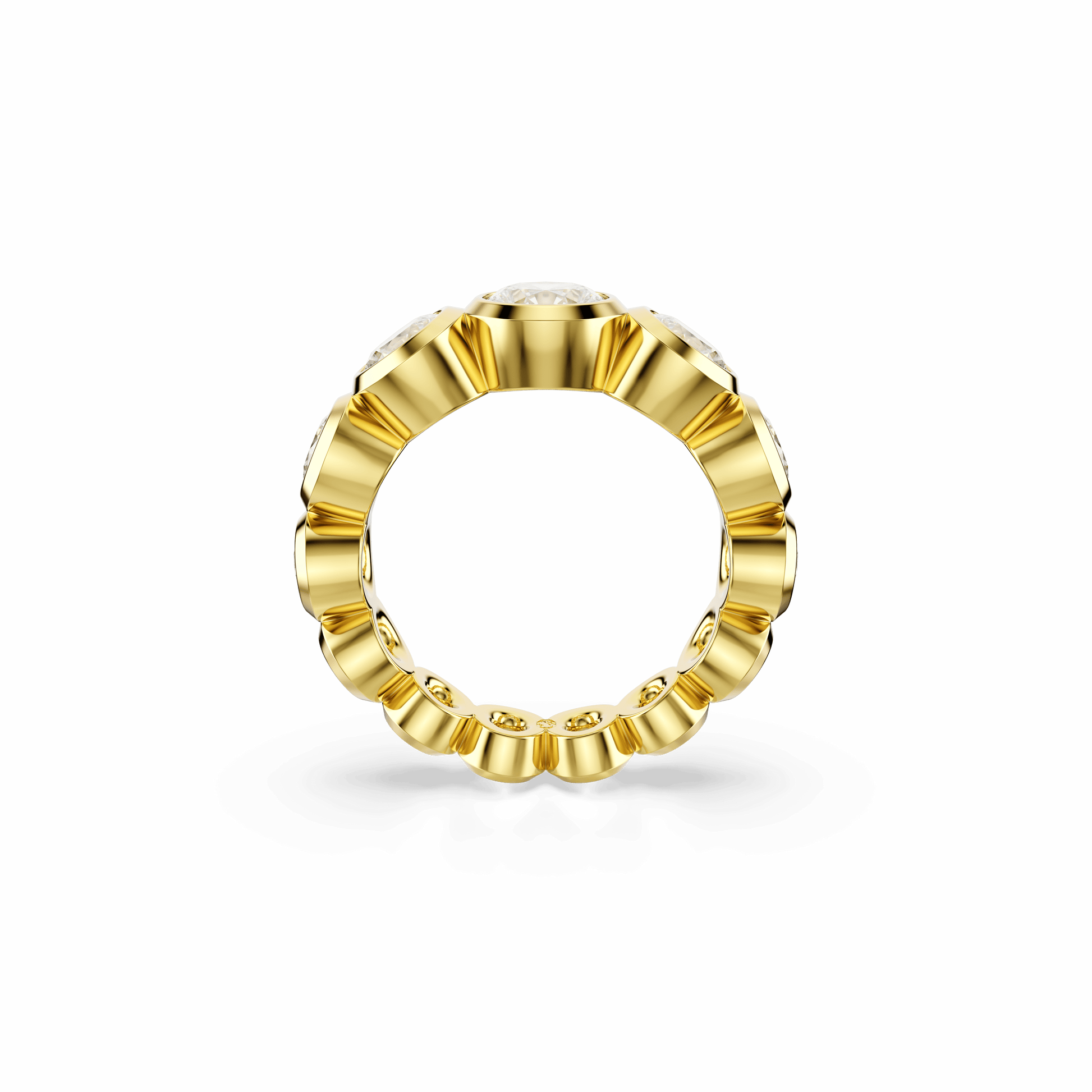 Imber ring, Mixed round cuts, White, Gold-tone plated 5705477