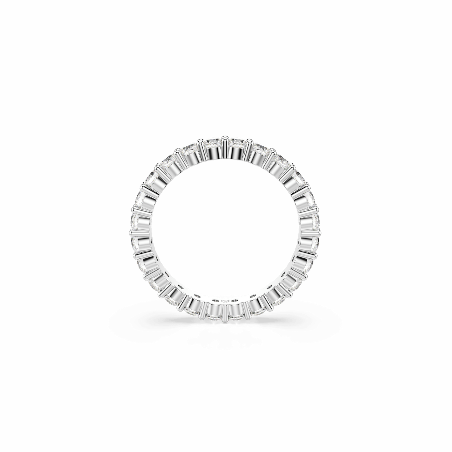 Matrix Vittore ring, Round cut, White, Silver-tone finish 5705601