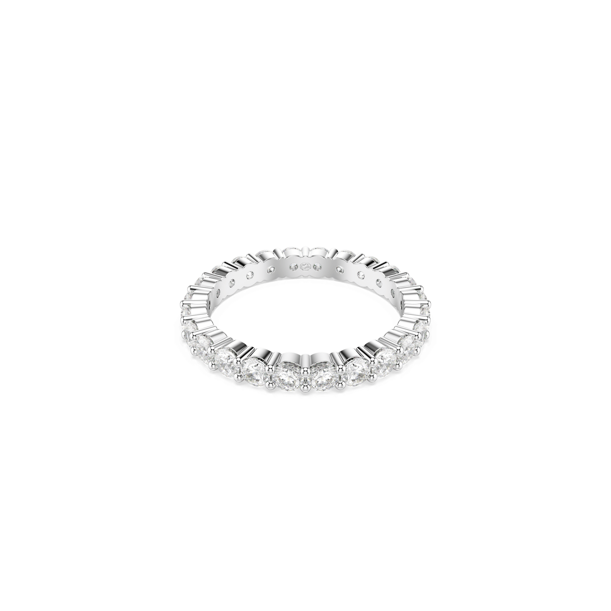 Matrix Vittore ring, Round cut, White, Silver-tone finish 5705604