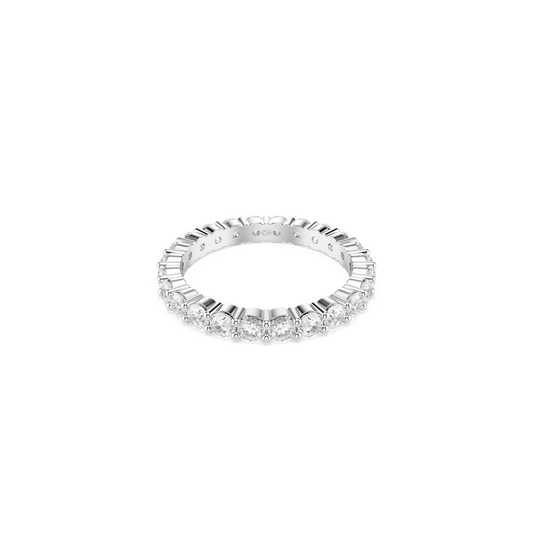Matrix Vittore ring, Round cut, White, Silver-tone finish 5705604