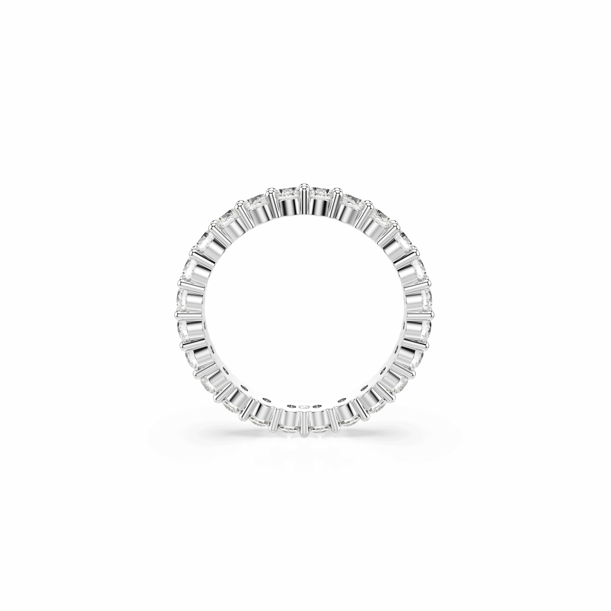 Matrix Vittore ring, Round cut, White, Silver-tone finish 5705604
