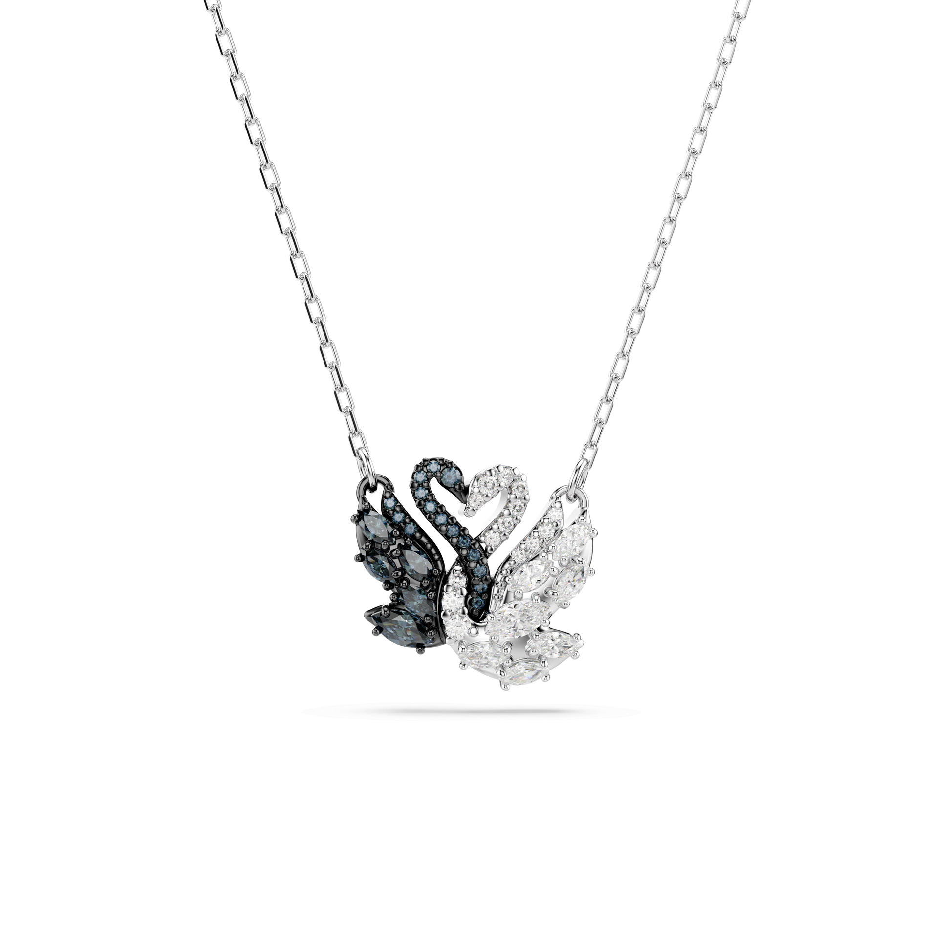 Swan pendant, Swan, Black, Mixed metal finish 5705721