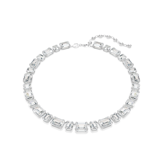 Millenia necklace, Octagon cut, White, Rhodium plated 5705757