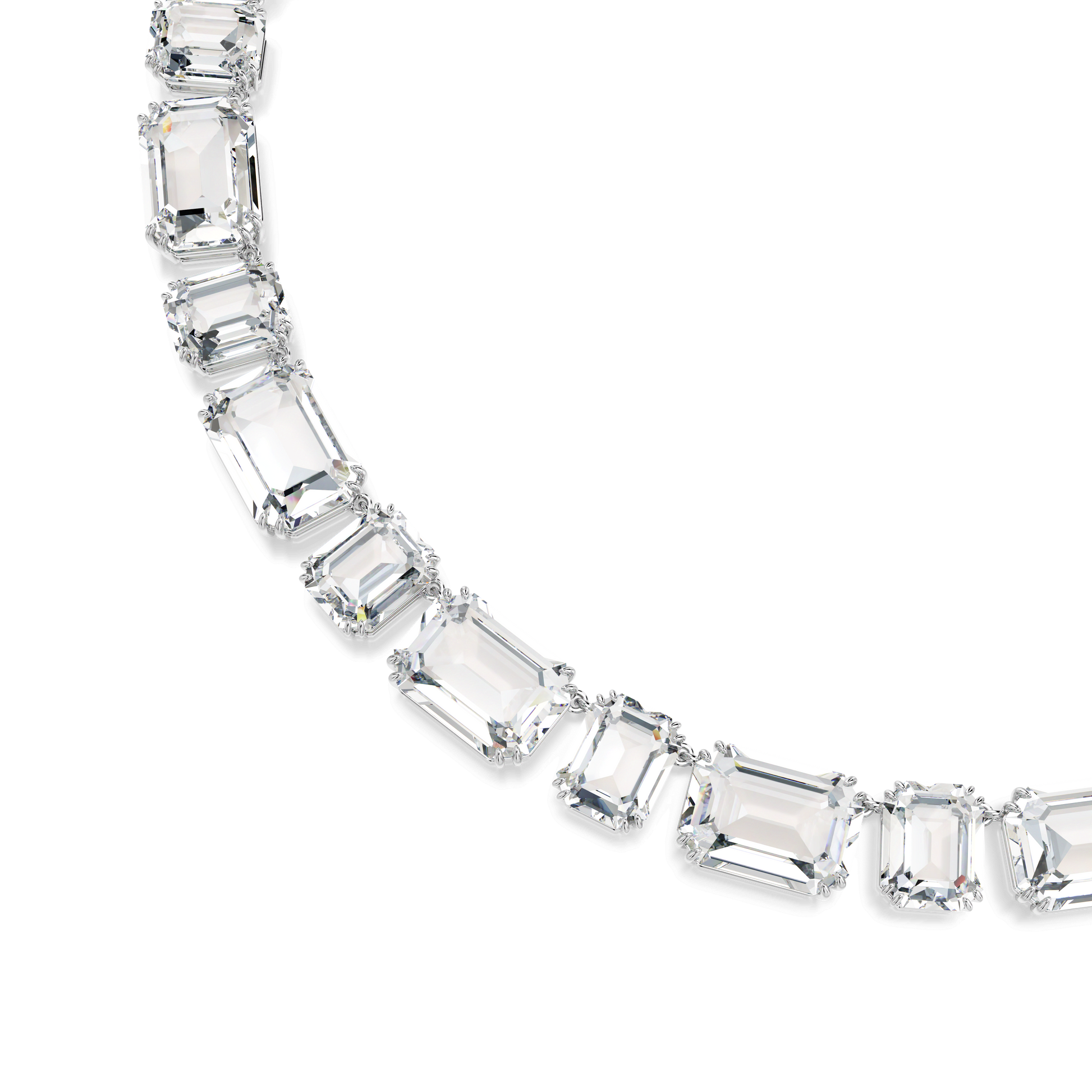 Millenia necklace, Octagon cut, White, Rhodium plated 5705757