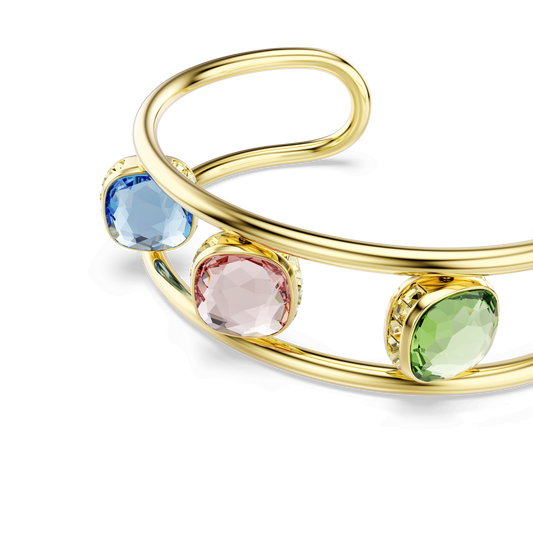 Chroma cuff, Cushion cut, Multicolored, Gold-tone plated 5705836