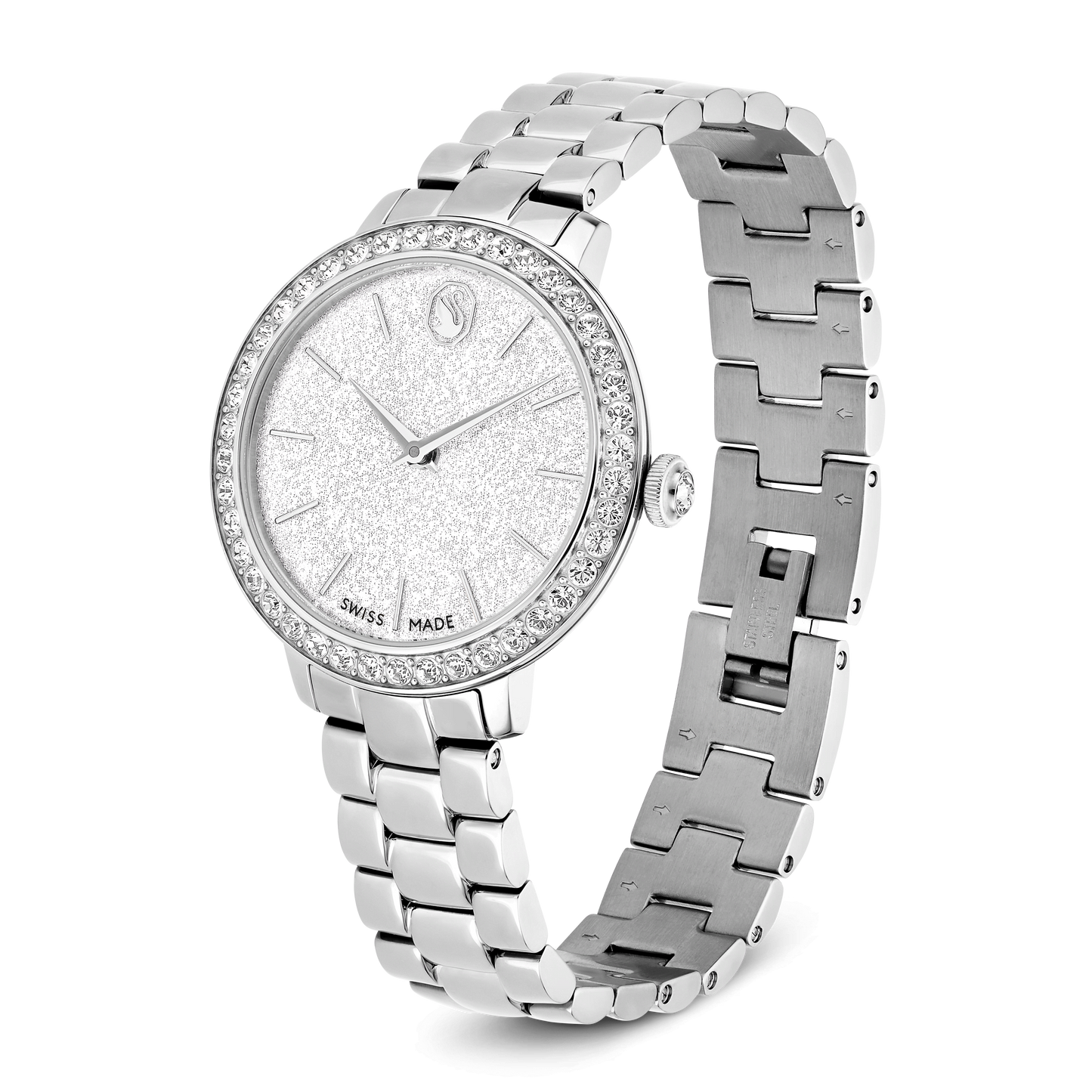 Matrix 3-link watch, Swiss Made, Metal bracelet, Silver tone, Stainless steel 5706182