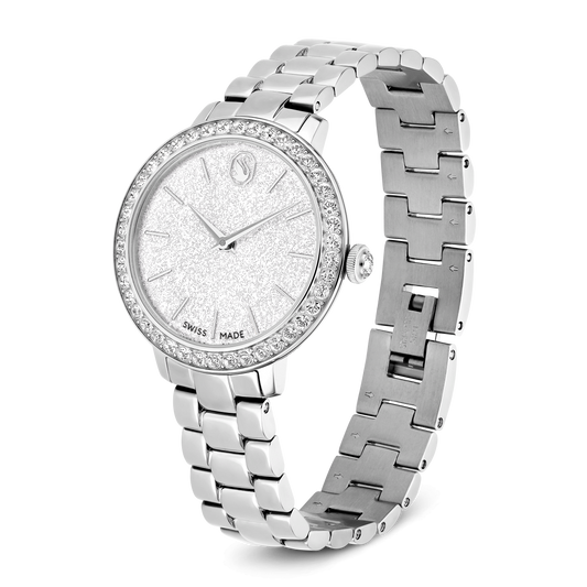 Matrix 3-link watch, Swiss Made, Metal bracelet, Silver tone, Stainless steel 5706182