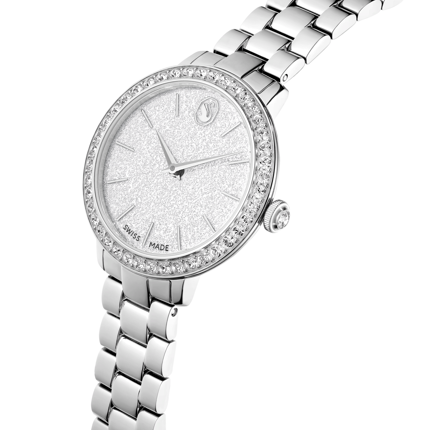 Matrix 3-link watch, Swiss Made, Metal bracelet, Silver tone, Stainless steel 5706182