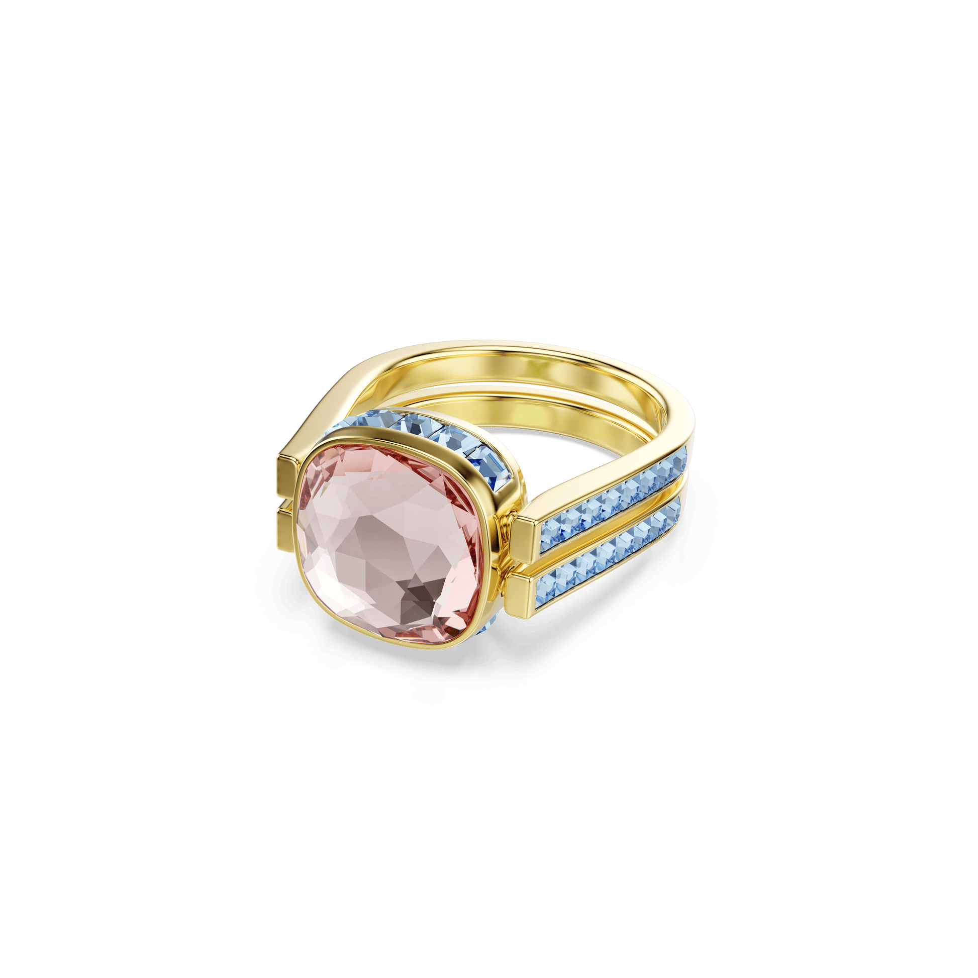 Chroma ring, Cushion cut, Multicolored, Gold-tone plated 5706305