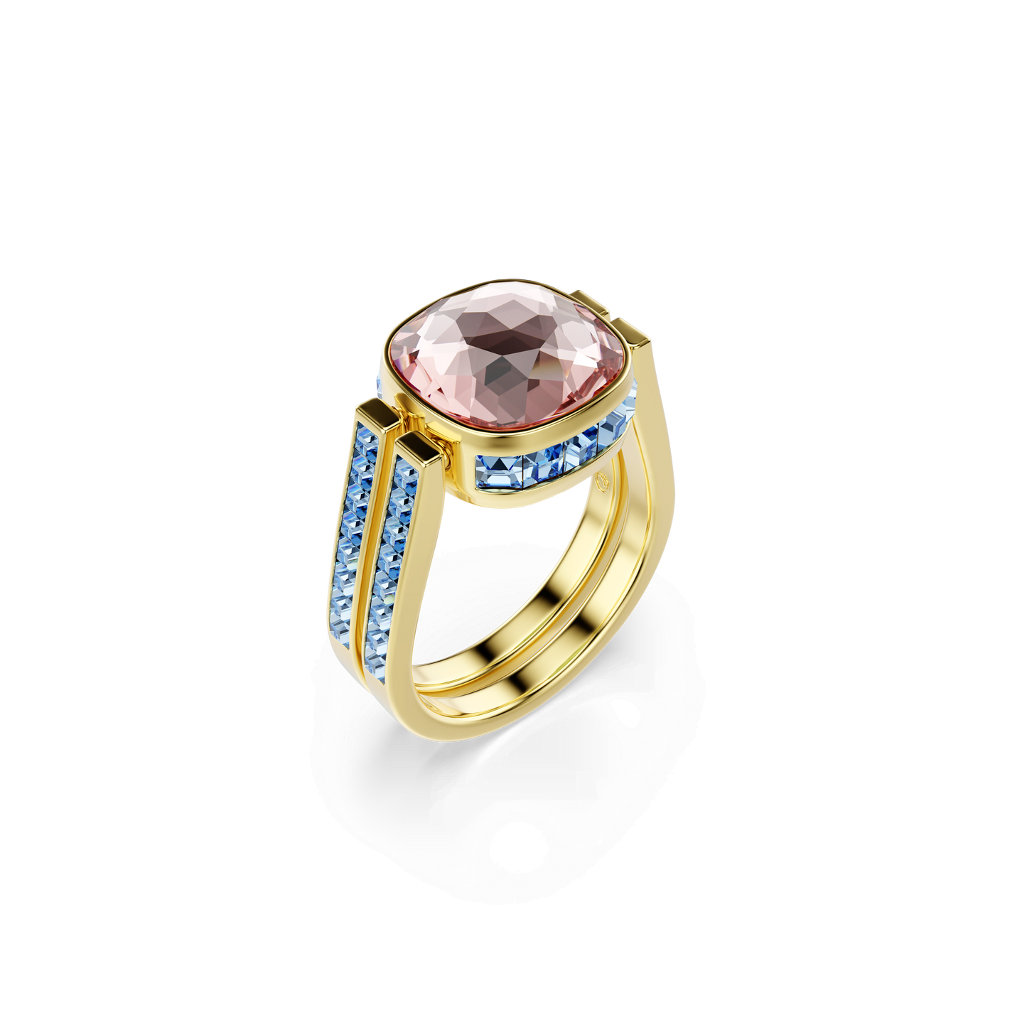 Chroma ring, Cushion cut, Multicolored, Gold-tone plated 5706305