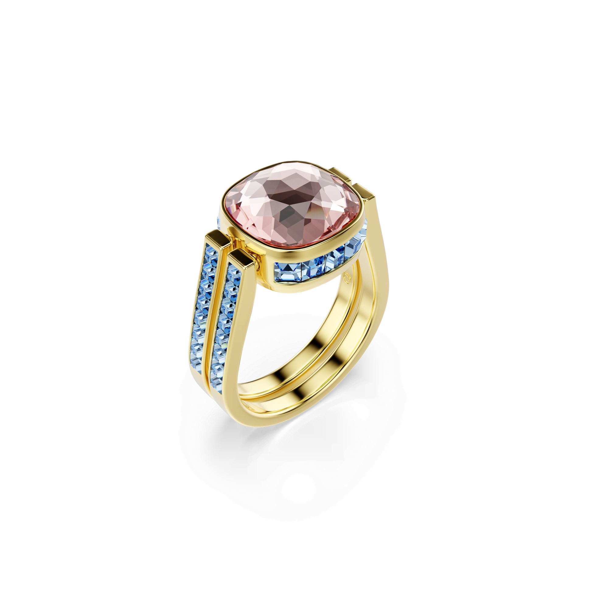 Chroma ring, Cushion cut, Multicolored, Gold-tone plated 5706305