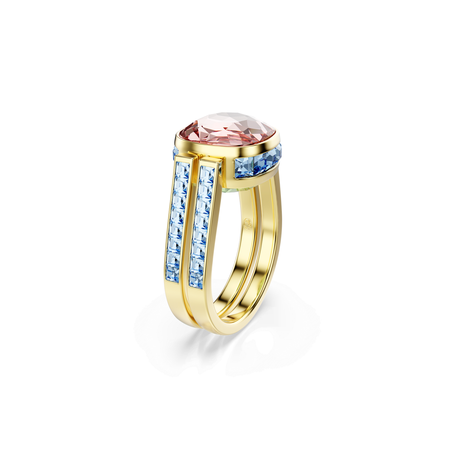 Chroma ring, Cushion cut, Multicolored, Gold-tone plated 5706305