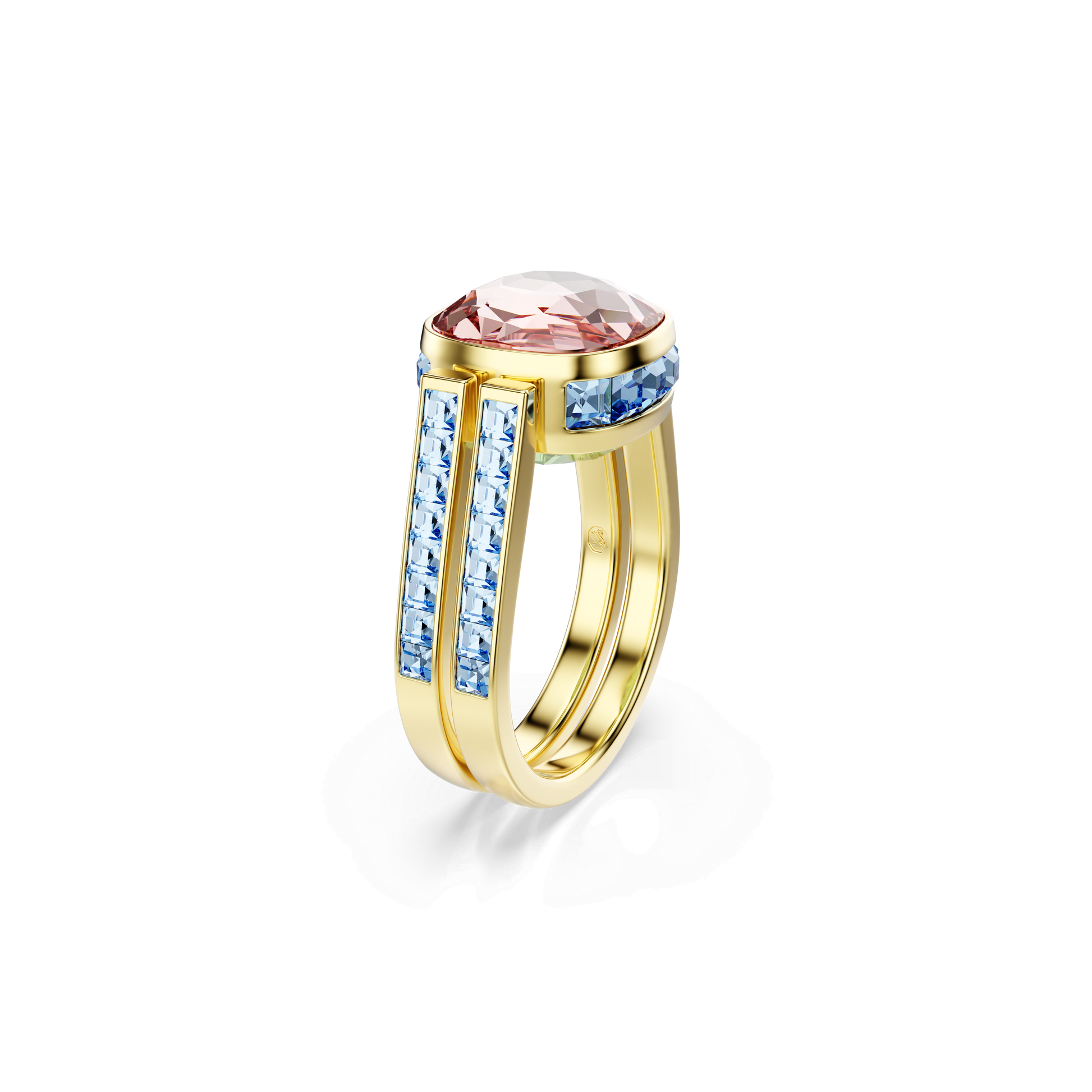 Chroma ring, Cushion cut, Multicolored, Gold-tone plated 5706305